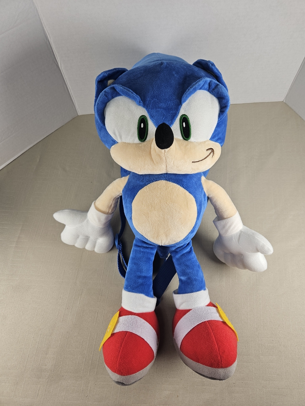 NWT Blue Sonic Plush Backpack - Kids Toy